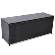 Detailed information about the product Garden Storage Box Black 150x50x60 Cm Poly Rattan