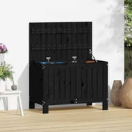 Detailed information about the product Garden Storage Box Black 76x42.5x54 cm Solid Wood Pine