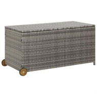 Detailed information about the product Garden Storage Box Light Grey 120x65x115 Cm Poly Rattan