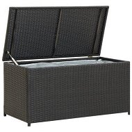 Detailed information about the product Garden Storage Box Poly Rattan 100x50x50 Cm Black