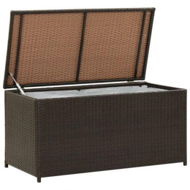 Detailed information about the product Garden Storage Box Poly Rattan 100x50x50 Cm Brown
