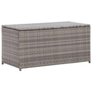 Detailed information about the product Garden Storage Box Poly Rattan 100x50x50 Cm Grey