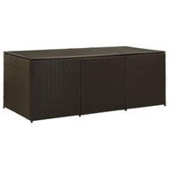 Detailed information about the product Garden Storage Box Poly Rattan 180x90x75 Cm Brown