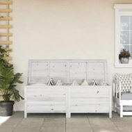 Detailed information about the product Garden Storage Box White 150x50x56.5 cm Solid Wood Fir