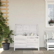 Detailed information about the product Garden Storage Box White 99x49.5x58.5 cm Solid Wood Fir