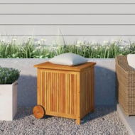 Detailed information about the product Garden Storage Box with Wheels 60x50x58 cm Solid Wood Acacia