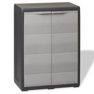 Detailed information about the product Garden Storage Cabinet With 1 Shelf Black And Grey