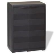 Detailed information about the product Garden Storage Cabinet With 1 Shelf Black