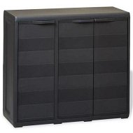 Detailed information about the product Garden Storage Cabinet With 2 Shelves Black