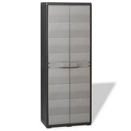 Detailed information about the product Garden Storage Cabinet With 3 Shelves Black And Grey