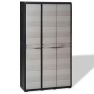 Detailed information about the product Garden Storage Cabinet With 4 Shelves Black And Grey