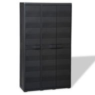 Detailed information about the product Garden Storage Cabinet With 4 Shelves Black