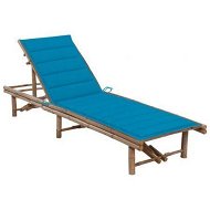 Detailed information about the product Garden Sun Lounger with Cushion Bamboo