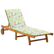 Detailed information about the product Garden Sun Lounger with Cushion Solid Acacia Wood