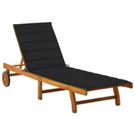 Detailed information about the product Garden Sun Lounger with Cushion Solid Acacia Wood