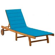 Detailed information about the product Garden Sun Lounger with Cushion Solid Acacia Wood
