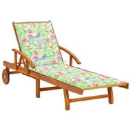 Detailed information about the product Garden Sun Lounger with Cushion Solid Acacia Wood