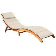 Detailed information about the product Garden Sun Lounger with Cushion Solid Wood Acacia