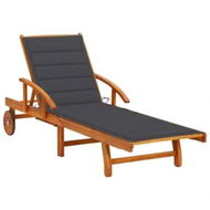 Detailed information about the product Garden Sun Lounger with Cushion Solid Wood Acacia