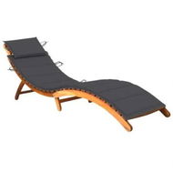 Detailed information about the product Garden Sun Lounger with Cushion Solid Wood Acacia