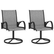 Detailed information about the product Garden Swivel Chairs 2 pcs Textilene and Steel Grey