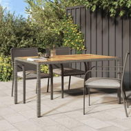 Detailed information about the product Garden Table 150x90x75 Cm Poly Rattan And Acacia Wood Grey