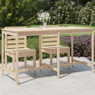 Detailed information about the product Garden Table 203.5x90x110 Cm Solid Wood Pine.