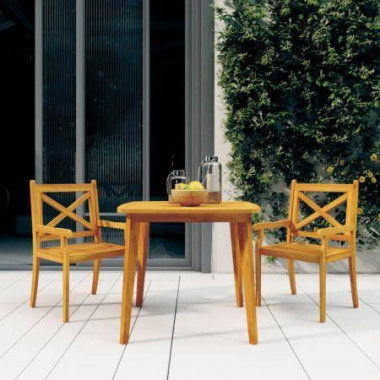 Garden Table 85x85x75 Cm Solid Wood Acacia