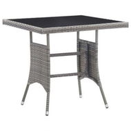 Detailed information about the product Garden Table Anthracite 80x80x74 Cm Poly Rattan