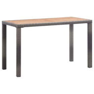 Detailed information about the product Garden Table Anthracite And Brown 123x60x74 Cm Solid Acacia Wood