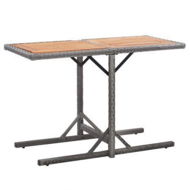 Detailed information about the product Garden Table Anthracite Poly Rattan And Solid Acacia Wood