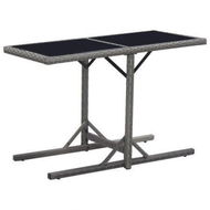 Detailed information about the product Garden Table Black 110x53x72 Cm Glass