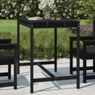 Detailed information about the product Garden Table Black 121x82.5x110 cm Solid Wood Pine