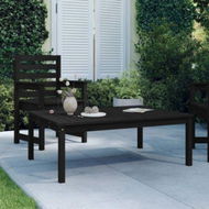 Detailed information about the product Garden Table Black 121x82.5x45 Cm Solid Wood Pine.