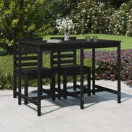 Detailed information about the product Garden Table Black 159.5x82.5x110 cm Solid Wood Pine