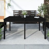 Detailed information about the product Garden Table Black 159.5x82.5x76 Cm Solid Wood Pine.