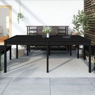 Detailed information about the product Garden Table Black 203.5x100x76 Cm Solid Wood Pine.