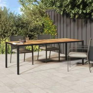 Detailed information about the product Garden Table Black 250x100x75 cm Poly Rattan