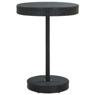 Detailed information about the product Garden Table Black 75.5x106 Cm Poly Rattan