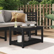 Detailed information about the product Garden Table Black 82.5x50.5x45 Cm Solid Wood Pine.