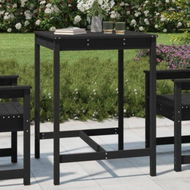 Detailed information about the product Garden Table Black 82.5x82.5x110 Cm Solid Wood Pine.