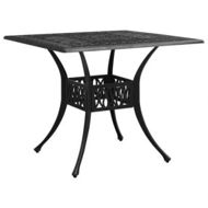 Detailed information about the product Garden Table Black 90x90x73 cm Cast Aluminium