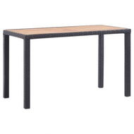 Detailed information about the product Garden Table Black And Brown 123x60x74 Cm Solid Acacia Wood