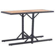 Detailed information about the product Garden Table Black Solid Acacia Wood