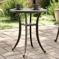 Detailed information about the product Garden Table Bronze Ã˜48x53 cm Cast Aluminium