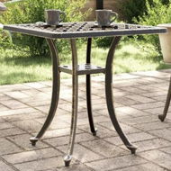 Detailed information about the product Garden Table Bronze 53x53x53 cm Cast Aluminium