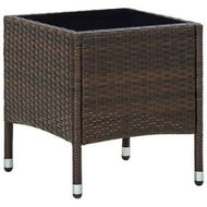 Detailed information about the product Garden Table Brown 40x40x45 Cm Poly Rattan