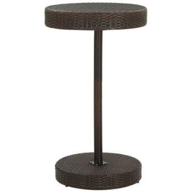 Garden Table Brown 60.5x106 Cm Poly Rattan