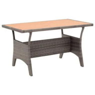 Detailed information about the product Garden Table Grey 120x70x66 cm Poly Rattan