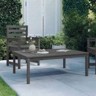 Detailed information about the product Garden Table Grey 121x82.5x45 cm Solid Wood Pine